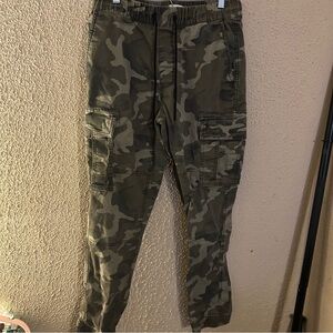 Old Navy Men's Green Camouflage Cargo Jogger Pants Size Small